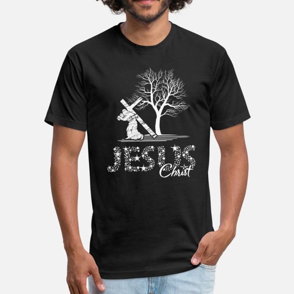 

christian design jesus christ t shirt men knitted 100% cotton size s-3xl pattern crazy building summer style pattern shirt