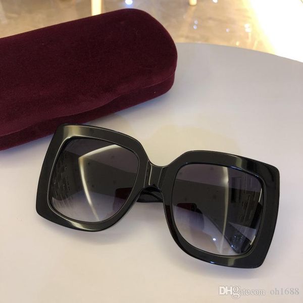 

2020 new fashion women sunglasses 5 colors frame shiny crystal design square big frame lady design uv400 lens with case, White;black