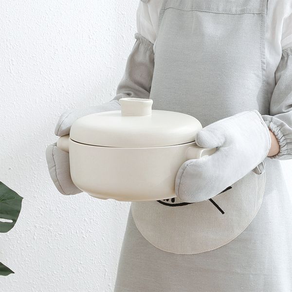 

1pc solid home microwave mitten kitchen tool heat insulation baking gloves