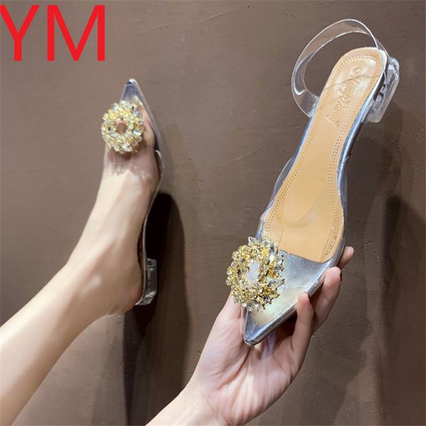 

clear heels women sandals summer shoes silver woman transparent pvc high pumps wedding jelly buty damskie high heels 2020 hot, Black