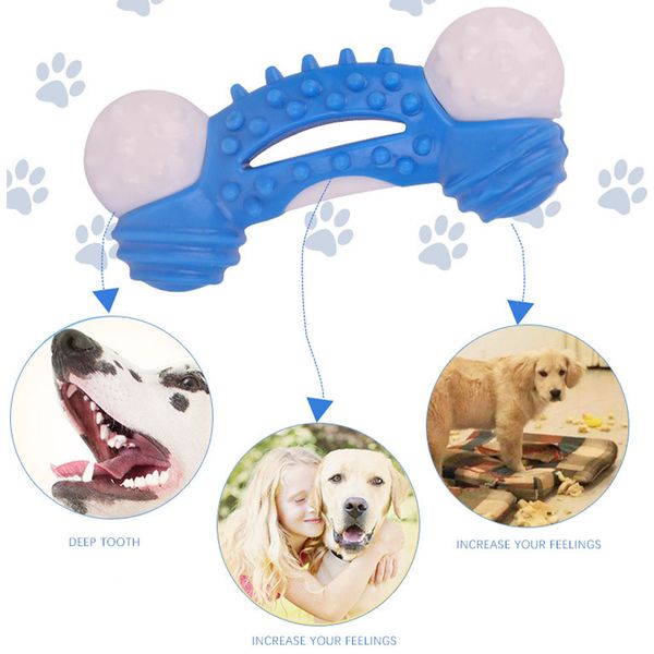

bone shape dog toy molars barbed toothbrush bite-resistant funny chew grinding