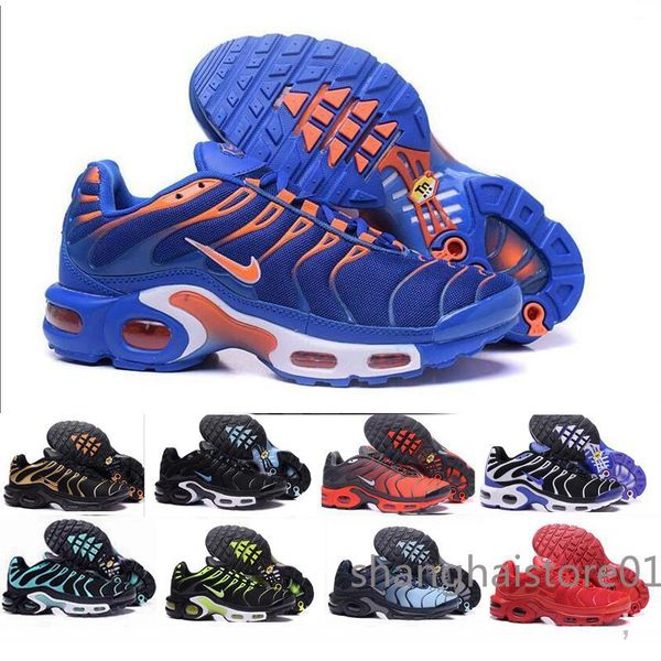 

2019 new arrival cassical red kpu black white chaussures plus tn ultra requin breathable air casual running shoes size 40-45 sh01