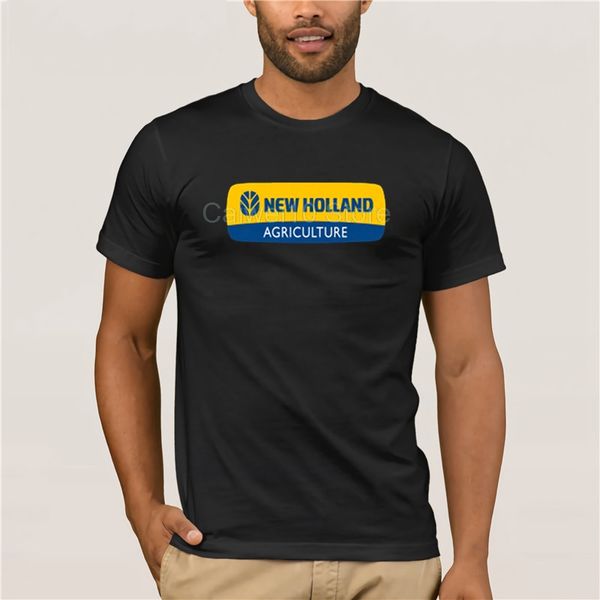 

cotton fashion 2019 trend t-shirt new holland tractors agriculture logo t-shirt for
