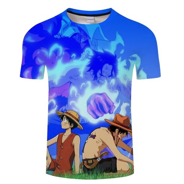 

luffy one piece 3d print shirts hippie harajuku aesthetic men clothing