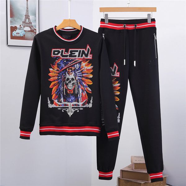 

new men sweater suit fashion hoodie cool skulls printed women short sleeved tee long sleeve clothing t shirt, Gray