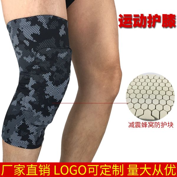 

elbow & knee pads support football fitness gear brace training protector sport pad nylon elastic basketball volleyball kneepad, Black;gray