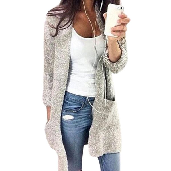 

nibesser autumn sweater women winter casual knitted long cardigan coat fashion solid pockets loose oversized sweater female 5xl, White;black