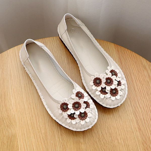 

women's flat shoes vintage moccasins ladies comfortable soft mom shoes woman casual shallow sewing female loafers autumn 2020, Black