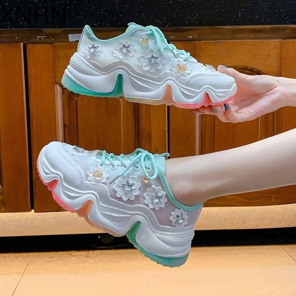 

ньиве коренастый schoenen vrouw kristal кроссовки vrouwen платформа повседневный schoenen multicolor зоол вур vrouwen ademend wandelschoen, Black