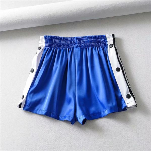 

summer satin shorts women black korean elastic dance shorts fashion high waist short sparkly candy color shorts 2020, White;black