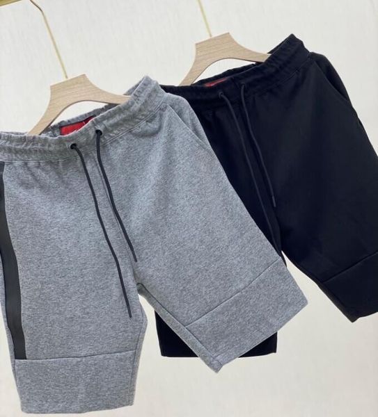 

casual pants classic brand three-dimensional printing high stretch cotton shorts seamless zipper men's jogging pants, Black