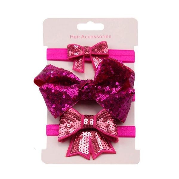 

accessories 3pcs kids elastic floral sequin headband hair girls baby bowknot hairband set maquiagem infantil new 0718, Slivery;white