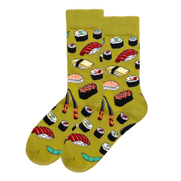 

красочные стильный хлопок мультфильм стиль punk hip hop мужчины женщины happy socks, Black