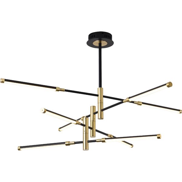 

creative simple 8 arm led pendant lamps metal plated gold nordic modern fashion black/white living room bedroom restaurant hanging lights