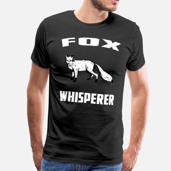 

fox whisperer тенниска мужчины персонализированные 100% хлопок размер евро s-3xl формальное интересный смешной летний стиль обмундирования р, White;black