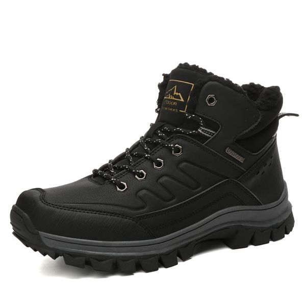 

2020 rubber boots for men platform safety work snow male shoes comfort new, Black