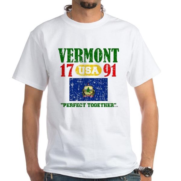 

горячая продажа мужчины футболка мода vermont сша 1791 государственность