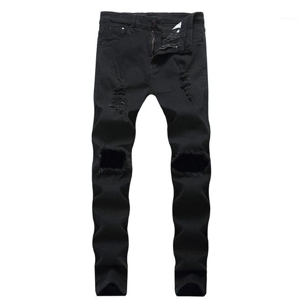 

jeans street style low waist new arrival washed jeans pencil pants spring skinny casual mens trousers hole mens designer, Blue