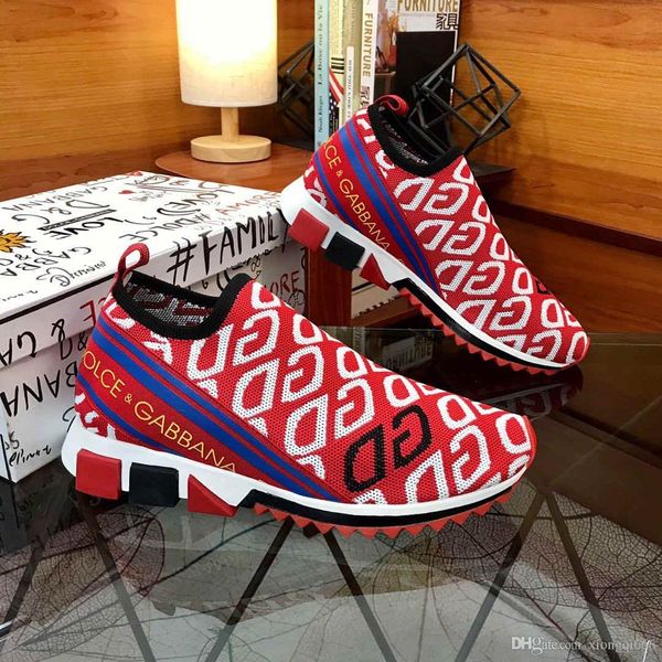 

luxury designer fashion men's and women's casual sneakers, comfortable wild couple shoelace box multiple colorsah, Red;white