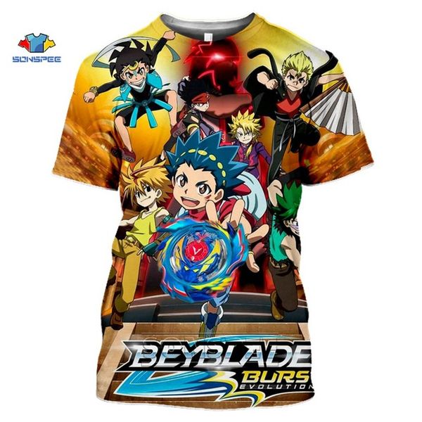 

beyblade burst evolution anime summer men homme 3d print shirts harajuku kawaii hentai men clothing