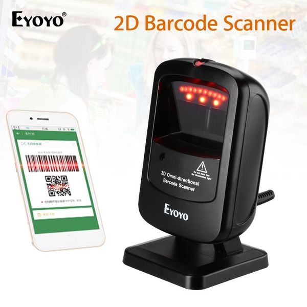 

scanners eyoyo ey-2200 2d deskbarcode scanner omnidirectional usb wired reader platform automatic sensing scanning