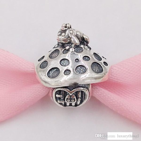 

Authentic 925 Sterling Silver Beads Mushroom & Frog Charm Charms Fits European Pandora Style Jewelry Bracelets & Necklace 798558C00