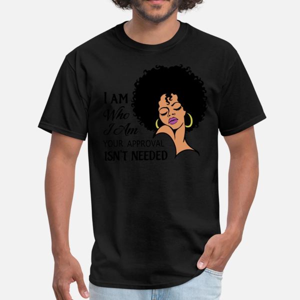 

african american black woman natural hair afro t shirt men custom cotton size s-3xl outfit fit breathable summer style kawaii shirt