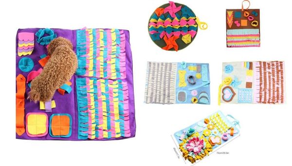 

pet dog sniffing mat find training blanket play toys dog mat for relieve stress puzzle sniffing ing