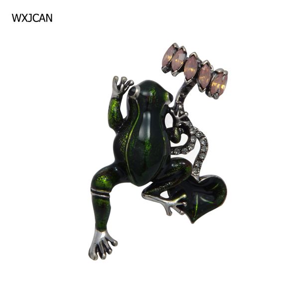 

wxjcan new animal enamel frog brooch vintage jewelry size 55mm*35mm, Gray