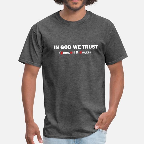 

in god we trust t shirt men printing tee shirt s-3xl letters graphic comfortable spring autumn leisure shirt, White;black