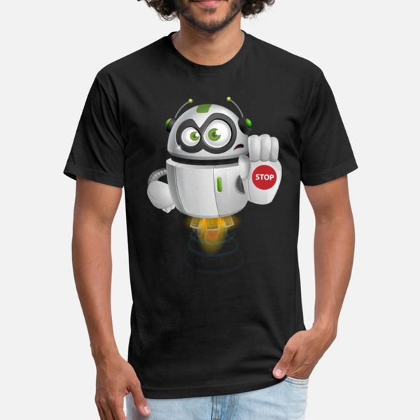 

robot icon direct st shirt men character tee shirt s-3xl interesting building summer pattern shirt