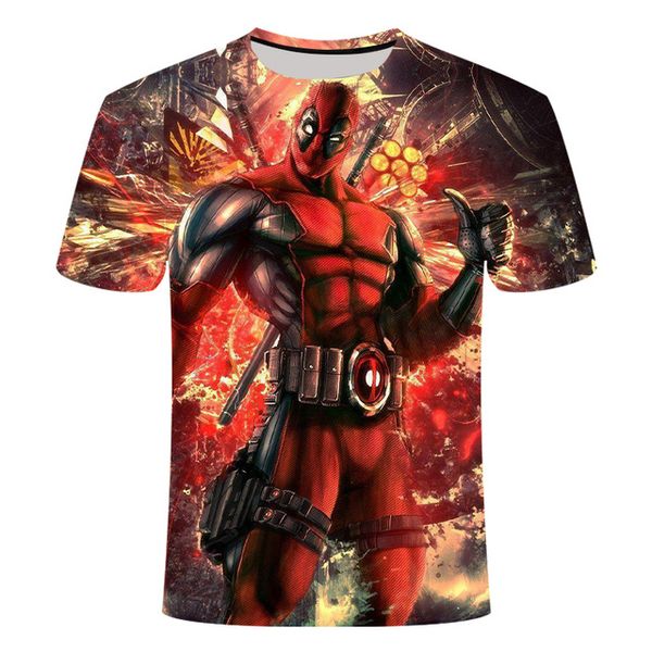 

american anime deadpool fun 3d print shirts graphic horror aesthetic men clothing