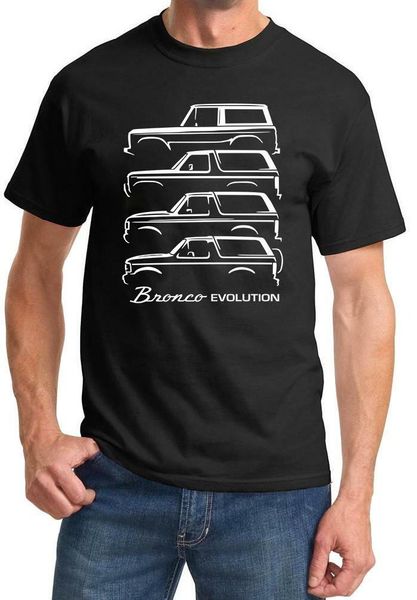 

1966-92 for bronco evolution classic outline design tshirt new ing