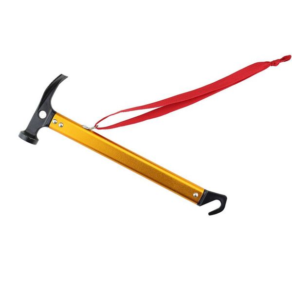 

tent hammer outdoor hiking camping aluminum alloy multi-function tent hammer stake remove mallet
