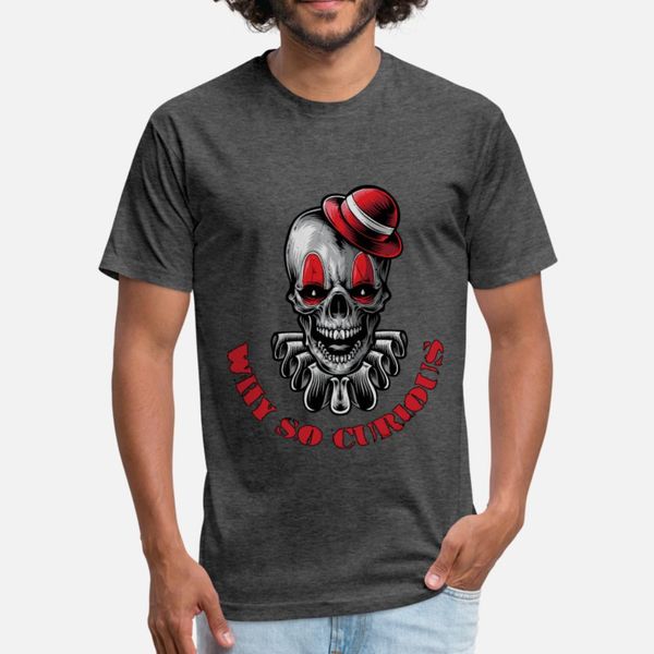 

halloween scary clown why so curious t shirt men interesting short sleeve round collar kawaii interesting new style summer style outfit