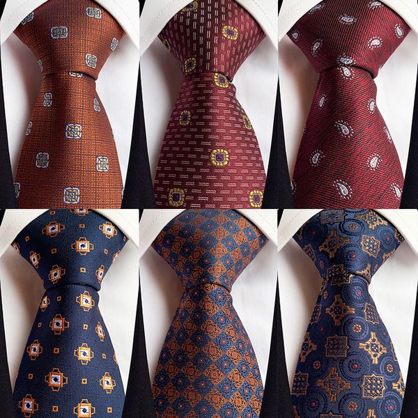 

men jacquard woven polka dot paisley wedding banquet party suit neck tie cravat new skinny polyester 8cm floral business necktie, Blue;purple