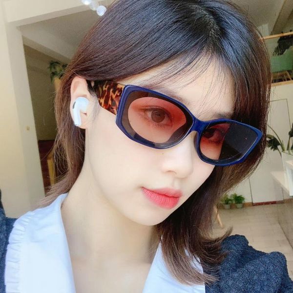 

qpeclou 2020 new vintage leopard sunglasses women fashion plastic square sun glasses men oval female shades, White;black