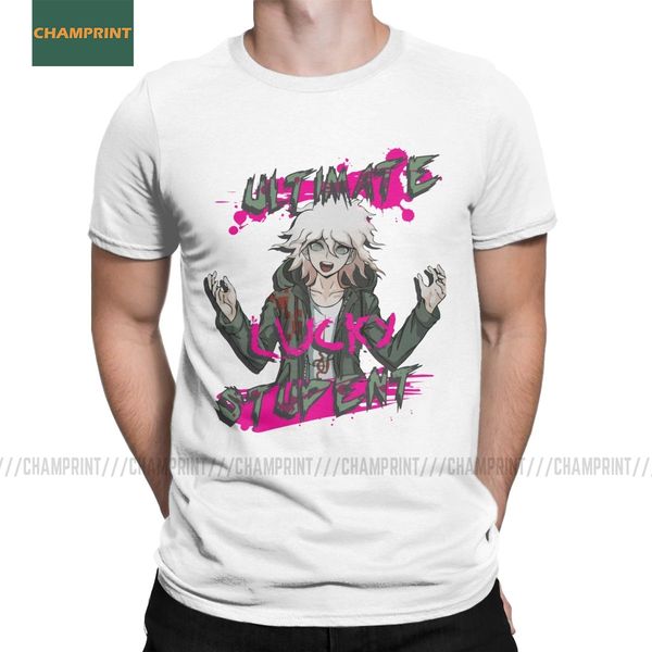 

nagito komaeda the ultimate лаки student dangan ronpa мужчины футболка аниме junko monobear тройник с коротким рукавом футболка хлопок 6xl
