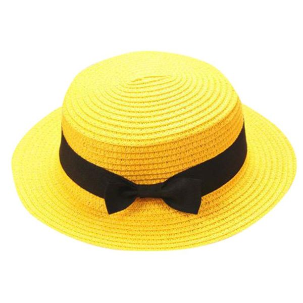 

2020 fashion summer parent-child beach hat female casual panama hat lady brand women flat brim bowknot straw cap glris sun, Blue;gray