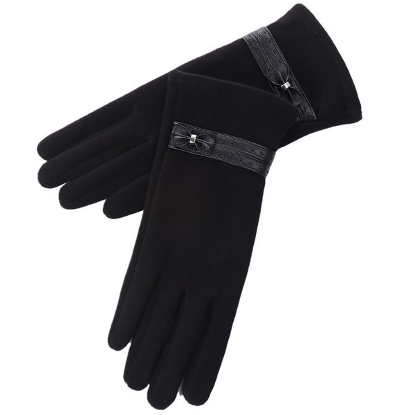 

elegant ladies touch screen gloves women fashion winter outdoor sports warm gloves combed cotton casual d48, Blue;gray