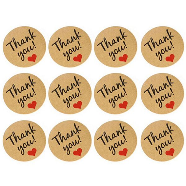 

120pcs/10sheets thank you sticker labels sealing craft wedding love heart letter card gifts