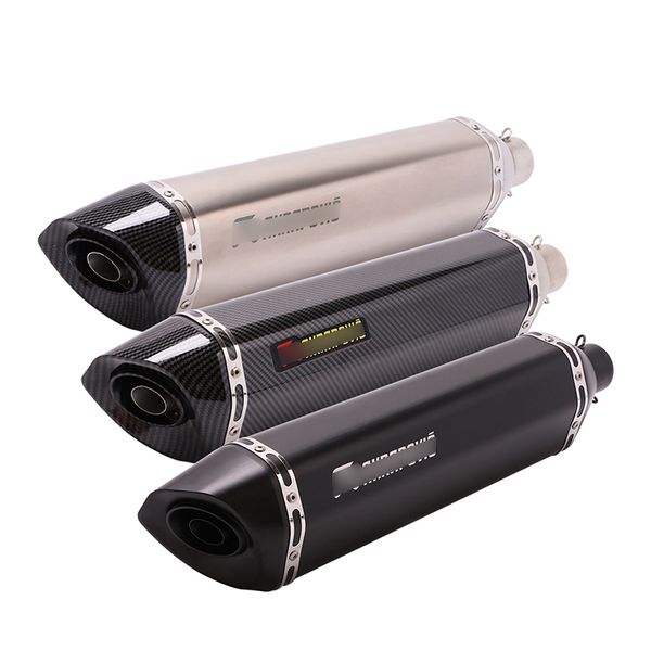 

570mm long универсальный выхлопная труба глушитель труба с заслонкой для мотоциклов скутеров dirt bike 51мм