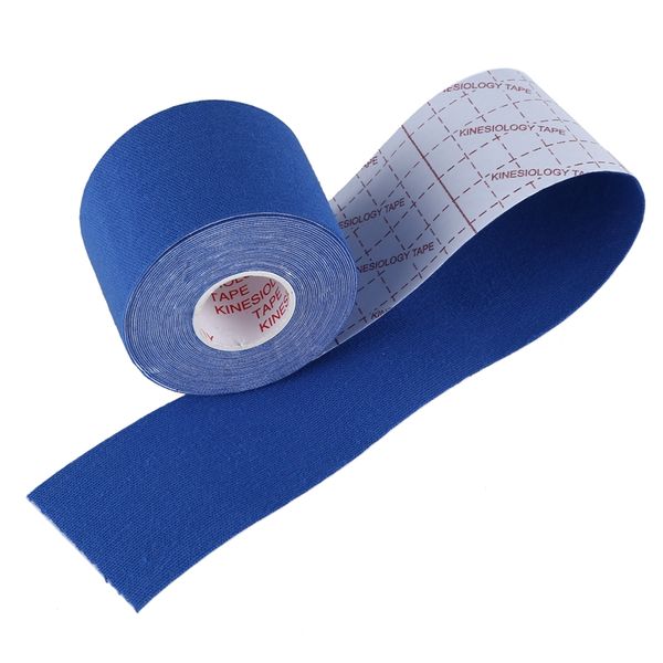 

1 roll sports kinesiology muscles care fitness athletic health tape 5m * 5cm - navy blue, Black;gray