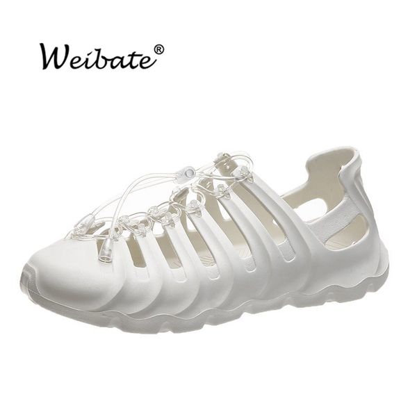 

weibate garden clog shoes women quick drying shoes summer beach slipper hollow flip flop outdoor sandals women cross strap, Black