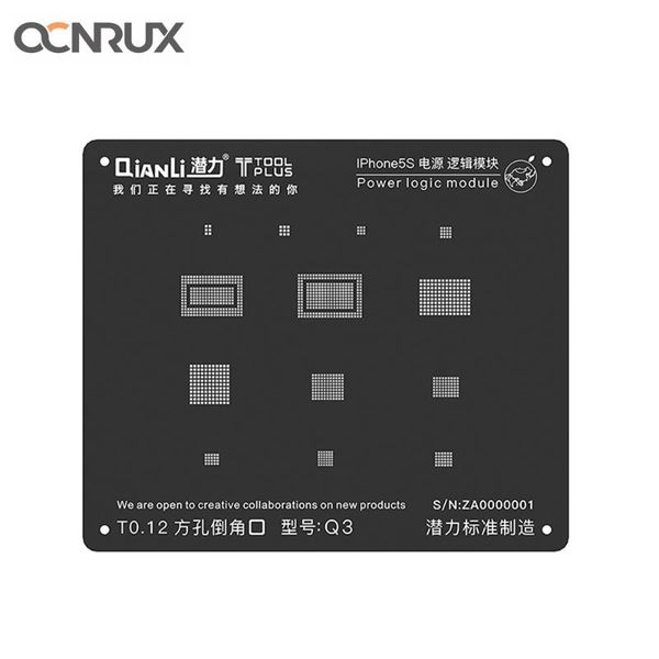 

qianli iblack plus power logic module bga reballing square hole 3d stencil net for 6s 6sp xs max xr