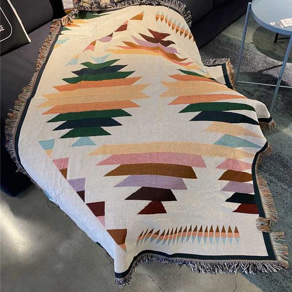 

blankets bohemia geometric throw blanket multifunction colourful sofa covers cobertor tassel dust cover air conditioning for bed