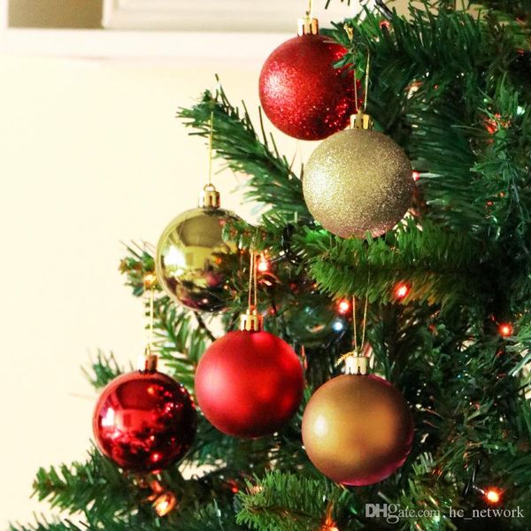 

24pcs/lot 30mm christmas ball ornaments tree decoration bauble xmas party hanging ornament decorations for