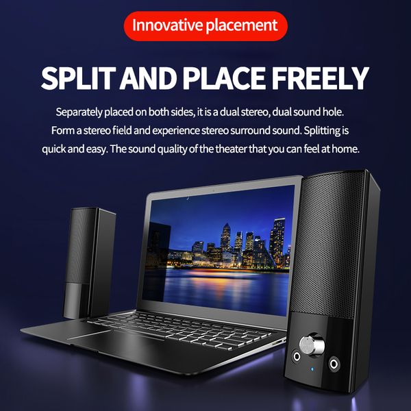 

usb wired and wireless bluetooth speaker computer bar stereo subwoofer bass surround soundbox for pc lapphone tablet mp3 mp4