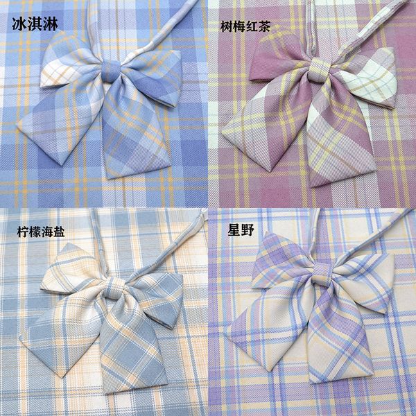 

jk uniform bow tie japanese school uniforms striped solid uniform collar preppy neckties bow-knot apparel accessories, Blue;purple
