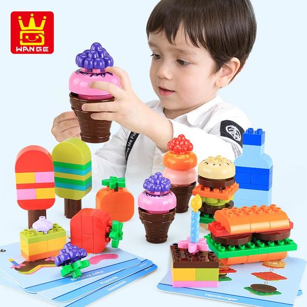 

128pcs building blocks children's educational toys 3-5 years old girls big granule blocks delicious afternoon tea creative toys gift 04